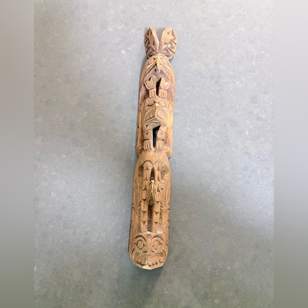 Handcrafted Wooden totem pole Rick Williams